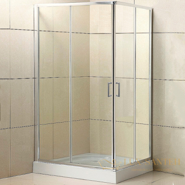 душевой уголок belbagno uno uno-195-ah-2-100/80-c-cr 100x80 см профиль хром, стекло прозрачное 