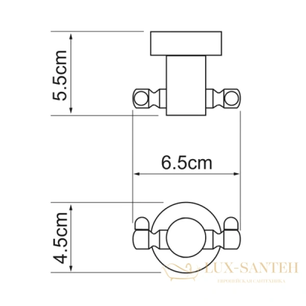 крючок двойной wasserkraft donau k-9423d, хром