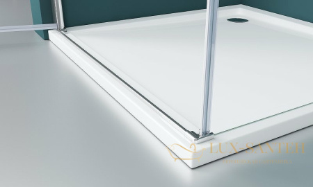 душевой уголок belbagno etna etna-ah-1-100/80-c-cr 100х80 см профиль хром, стекло прозрачное 