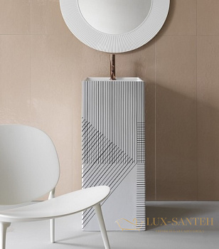 раковина laufen kartell by 8.1133.1.d02.111.1 напольная 38 см, белый глянцевый