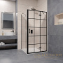 душевой уголок rgw passage 41087792-084r pa-77b r 90x120, профиль черный, стекло прозрачное