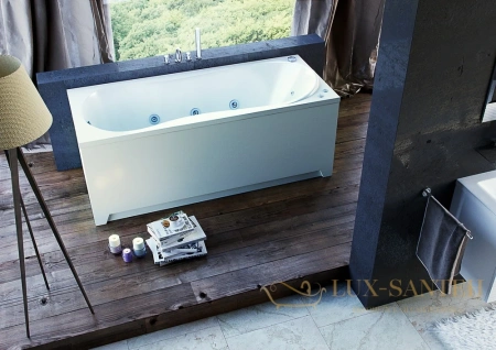 акриловая ванна aquatek афродита 170x70 afr170-0000054 без гидромассажа, с фронтальным экраном (слив справа)