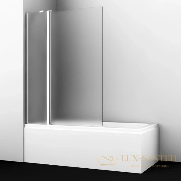 шторка wasserkraft berkel 48p02-110l matt glass fixed для ванны 110 см 