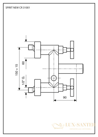 двухвентильный смеситель emmevi spirit new 31001/or для ванны без набора для душа, золото