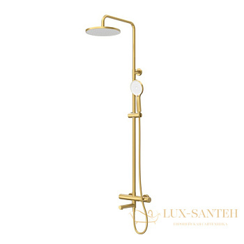 душевая система для ванны cezares relax-cvd-boro, золото брашированное