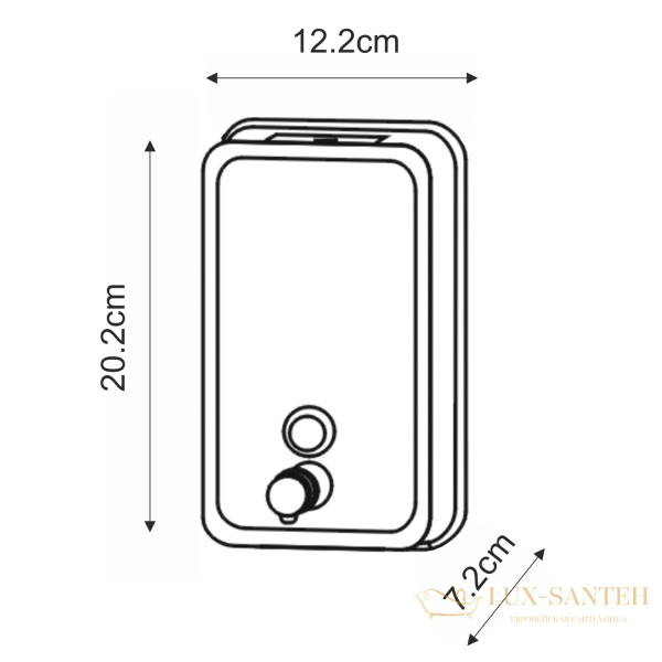 диспенсер для жидкого мыла wasserkraft k-10099 1200 мл, никель матовый