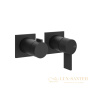 смеситель для душа встраиваемый gessi inverso diamantato 73638.299, на 2 выхода, matte black