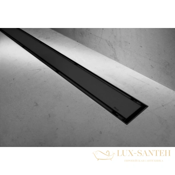 душевой канал rea neo&pure pro rea-g0999 500 мм 2 в 1 с основой под плитку, черный матовый