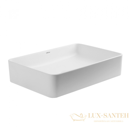 раковина накладная abber rechteck ac2207mw, 51х34.5 см, белый матовый