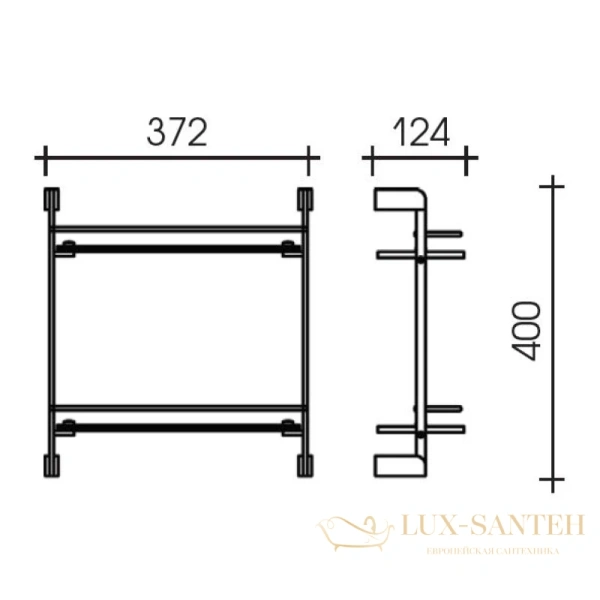 полка стеклянная schein allom 2212, хром