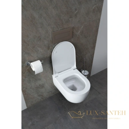 подвесной безободковый унитаз allen brau priority 4.31001.20, белый