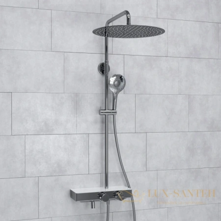 душевая система wasserkraft aller a113.117.101.ch thermo 400 мм, хром