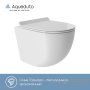 унитаз подвесной aqueduto ovo, ovot0110, 480*360 безободковый, tornado, сиденье с микролифтом, белый глянцевый
