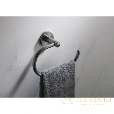 полотенцедержатель-кольцо timo saona 13050/18, черное золото