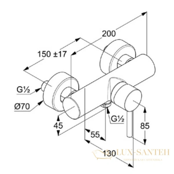 смеситель kludi bozz 388313976 для душа, черный матовый
