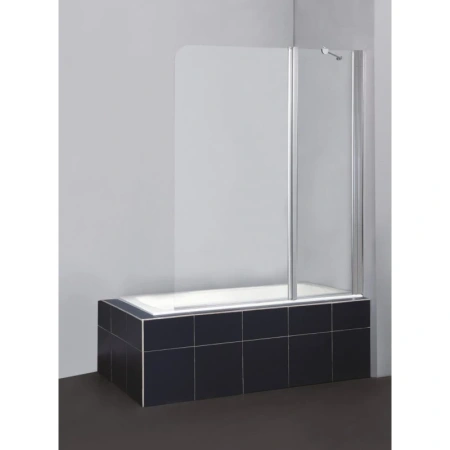 шторка для ванны belbagno sela-v-11 sela-v-11-120/140-c-cr 120 см, стекло прозрачное
