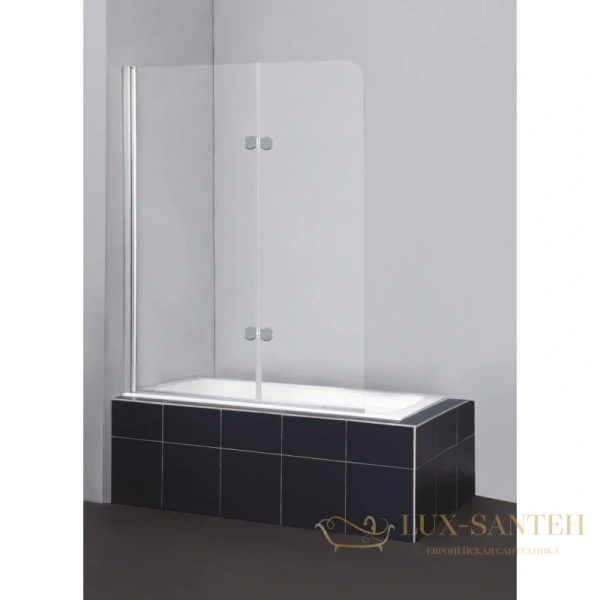 шторка для ванны belbagno sela-v-21 sela-v-21-120/140-p-cr-l 120 см, стекло рифленое