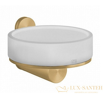 мыльница gessi 316 accessories 54701.727 подвесная, brushed brass pvd/белый