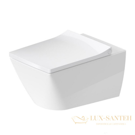 чаша подвесного безободкового унитаза duravit viu 2511090000 rimless, белый