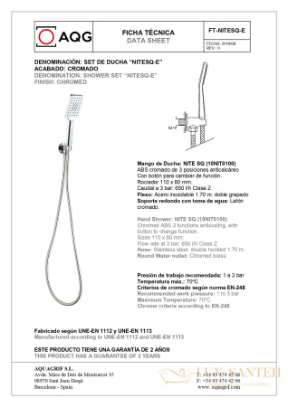 душевой комплект aqg alpha 19alpec21802 с квадратным верхним душем 25х25 см и потолочным кронштейном 20 см, хром