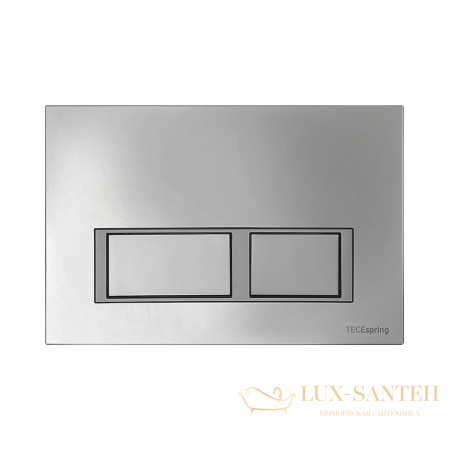 комплект tece tecespring k k955201wck с подвесным унитазом и панелью смыва tecespring v, хром глянцевый