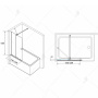 шторка rgw screens 06114612-11 на ванну sc-46 120x150, профиль хром, стекло прозрачное