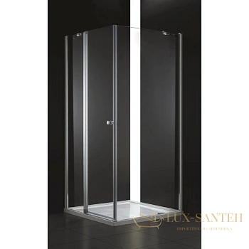 душевой уголок cezares elena-a-12 elena-w-a-12-90-p-cr-l 90x90 см, стекло рифленое