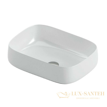 раковина накладная artceram cognac quadro 56 col009 01 00 560х410 мм, белый