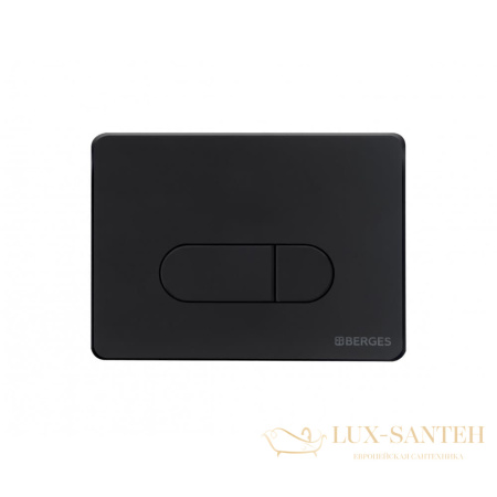 комплект berges  043274: подвесной унитаз okus с системой инсталляции novum 525 и панелью смыва, черный матовый