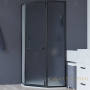 душевой уголок rgw hotel 350608400-24 ho-084b 100х100, профиль черный, стекло матовое-сатинат