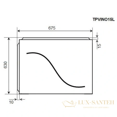 торцевая панель timo vino tpvino15l 70 см, белый