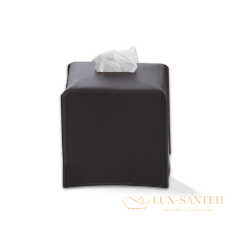 контейнер для салфеток настольный decor walther nappa kbq, 0938190, натуральная кожа, черно-коричневый
