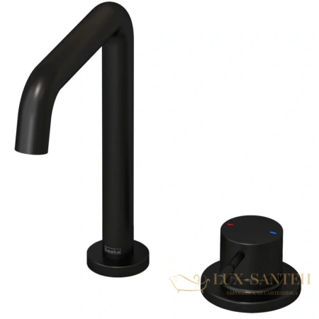 смеситель для раковины teska atlas arteon e3108 без донного клапана, черный матовый