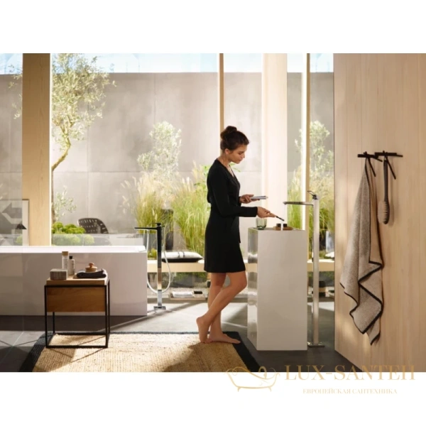 напольный смеситель для раковины hansgrohe metropol 74530000