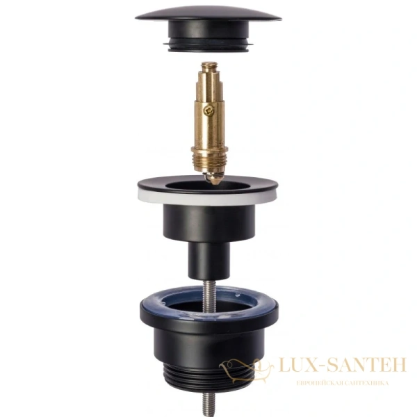 сифон rea rea-a5215 для раковины, черный матовый