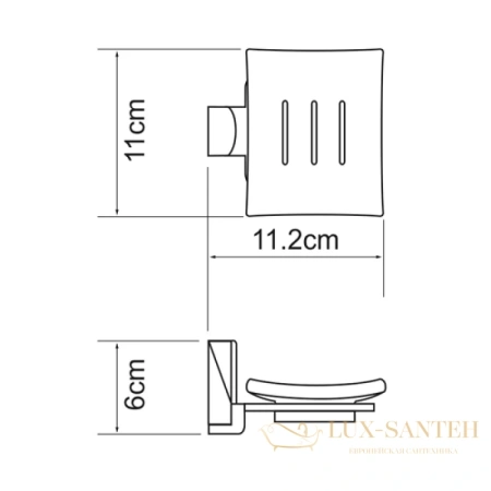 мыльница wasserkraft leine k-5029, хром