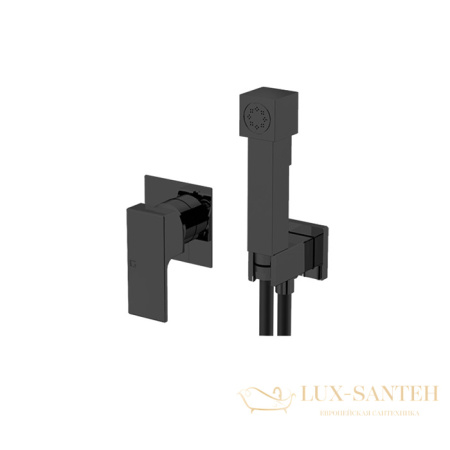 gattoni kubik гигиенический душ со встроенным смесителем gbox sc070, 2511 х 25no, цвет nero opaco