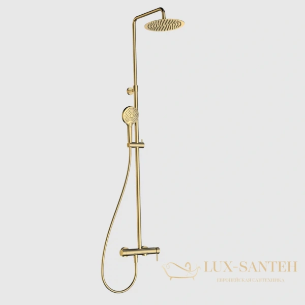 душевая система для ванны aquame aqm8011bg, золото брашированное