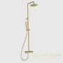 душевая система для ванны aquame aqm8011bg, золото брашированное