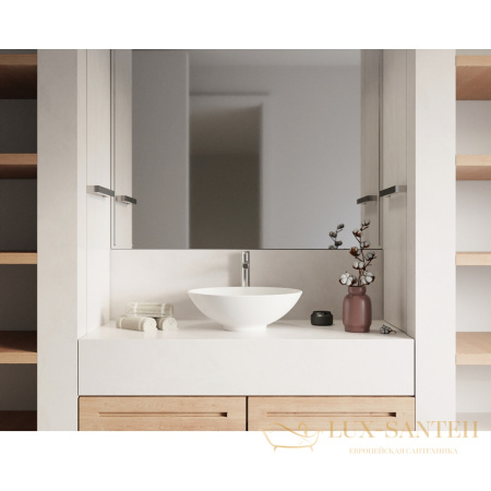 раковина накладная whitecross jade 0703.040040.200, d40,5 см, белый матовый