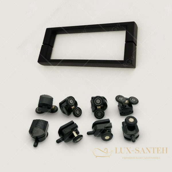 душевой уголок rgw classic 32095488-14 cl-54-b 80х80, профиль черный, стекло прозрачное