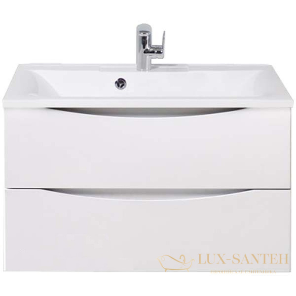 тумба под раковину belbagno marino marino-800-2c-so-bo-p 80 см подвесная, bianco opaco