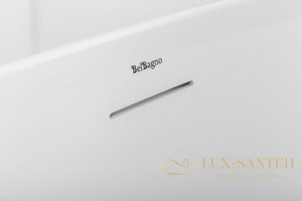 акриловая ванна belbagno bb413-1700-800-matt 170x80 без гидромассажа, белый матовый
