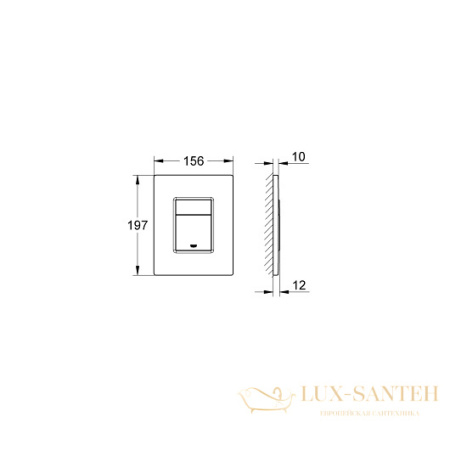 панель смыва grohe skate cosmopolitan 38732be0 для унитаза, никель глянец