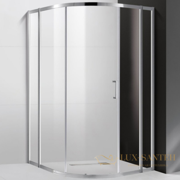 душевой уголок cezares molveno molveno-r-11-100+20-c-cr-iv 120х120 профиль хром, стекло прозрачное