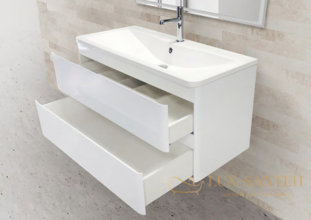 тумба под раковину belbagno acqua acqua-900-2c-so-bl подвесная, bianco lucido