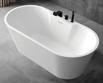 акриловая ванна abber ab9299-1.6, цвет белый