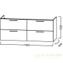 тумба jacob delafon odeon rive gauche eb2526-r9-m53 140 см, серый антрацит матовый