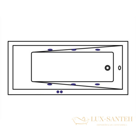 ванна whitecross wave slim 160x80 "soft", 0111.160080.100.soft.wh, белый