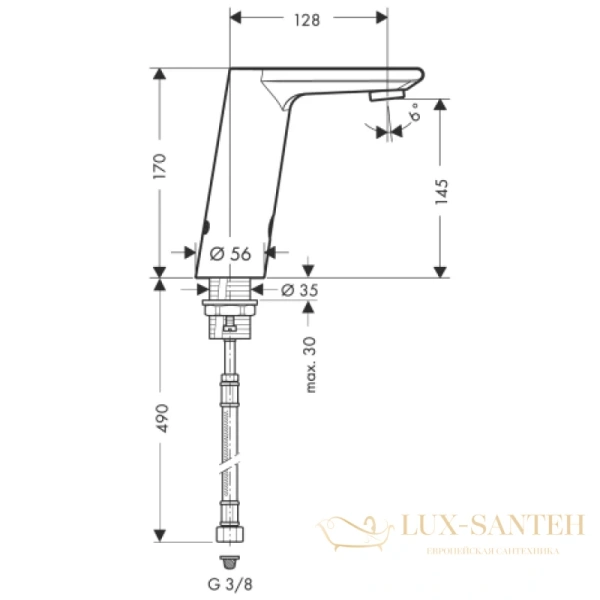 смеситель для раковины hansgrohe metris s 31100000